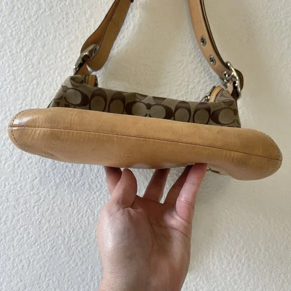 Coach C05K-9362 Khaki Signature Leather Slim Crossbody Shoulder Bag - Picture 7 of 10